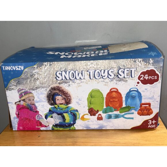 Snow Toys Molds Kids Outdoor Snowman Snowball Maker Penguin Santa Claus 24Pcs - Picture 4 of 8